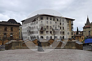 Palace Valdecarzana-Heredia from AlfonsoII Square of Oviedo City, Asturias region in Spain photo