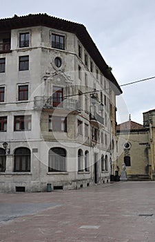 Palace Valdercazana-Heredia Building from AlfonsoII Square of Oviedo City, Asturias region in Spain. photo