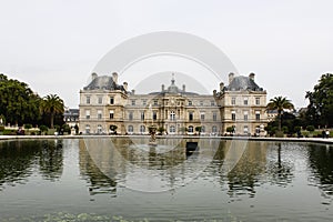 Palace of Versailles with fountain