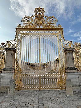 Palace of Versailles view from the city, France photo