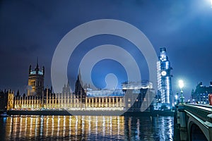 Palace of Westminster and Big Ben (under construction)