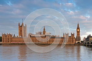 Palace of Westminster, Big Ben and Westminster bridge