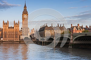 Palace of Westminster, Big Ben and Westminster bridge