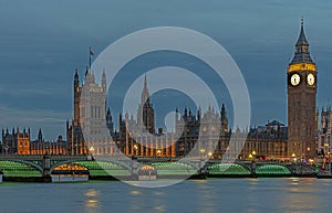 Palace of Westminster at Twilight London