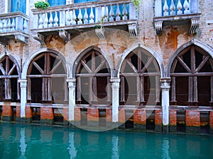 Palaces along the canals in Venice