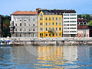 Palaces On Danube River In Budapest