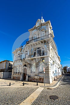 Palacete Belmarco in Faro with revivalist architecture in Algarve, Portugal photo