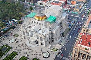 Palacio de Bellas Artes or Palace of Fine Arts, a famous theater,museum and music venue in Mexico City