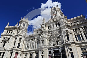 Palacio de comunicaciones, he old buildings in Madrid, Spain