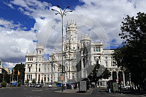 Palacio de comunicaciones, he old buildings in Madrid, Spain