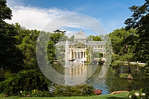 Palacio de cristal crystal palace in Buen Retiro Park - Madrid