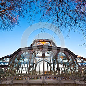 Palacio de Cristal in Retiro city park, Madrid