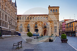 Palacio De Los Guzmanes in Spanish town Leon photo