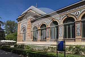 Palacio de Velazquez in El Retiro Park in Madrid photo