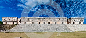 Palacio del Gobernador Governor`s Palace building in the ruins of the ancient Mayan city Uxmal, Mexi photo