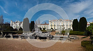 Palacio Nacional de Queluz National Palace. Amphitrite or Nereidas Lake in Neptune Gardens. photo