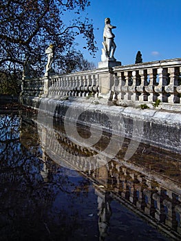 Palacio Nacional de Queluz National Palace. Detail of the garden and one of the lakes. photo