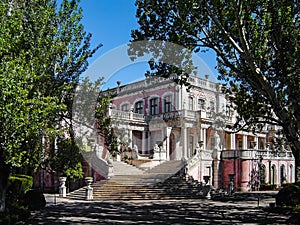 Palacio Nacional de Queluz National Palace. Pavilhao Robillion Pavilion and Escadaria dos Leoes aka Lions Staircase. photo