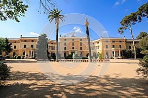 The Palacio Real de Pedralbes or Palau Reial de Pedralbes is a building placed in the middle of an ample garden in the district of