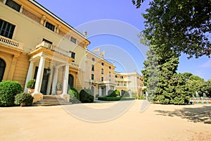 The Palacio Real de Pedralbes or Palau Reial de Pedralbes is a building placed in the middle of an ample garden in the district of