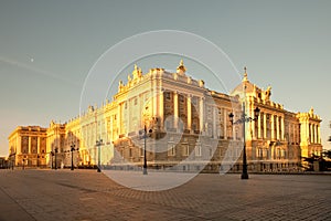 Palacio Real Royal Palace at Plaza de Oriente in Madrid