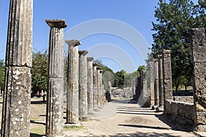 Palaestra monument (3rd cent. B.C.) in Olympia, Greece