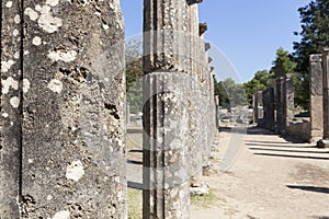 Palaestra monument (3rd cent. B.C.) in Olympia, Greece