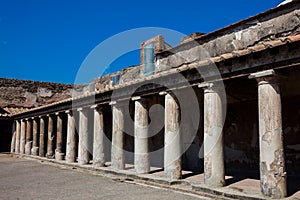 Palaestra at Stabian Baths in the ancient city of Pompeii