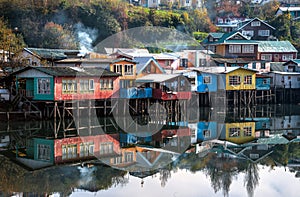 Palafitos Houses, Chiloe, Chile