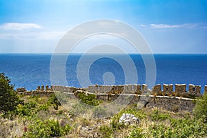 Palaiokastro castle of ancient Pylos. Greece