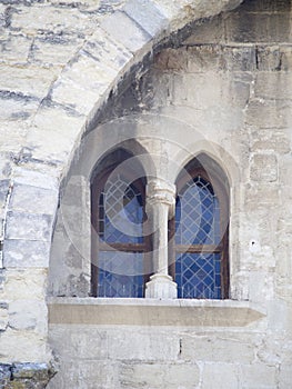 Palais des Papes architecture detail, Avignon France