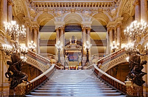 The Palais Garnier, Opera of Paris, big staircase