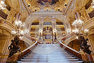 The Palais Garnier, Opera of Paris, big staircase
