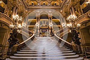 The Palais Garnier, Opera of Paris, interiors and details