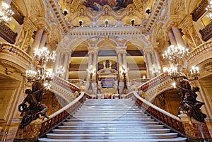 The Palais Garnier, Opera of Paris, interiors and details