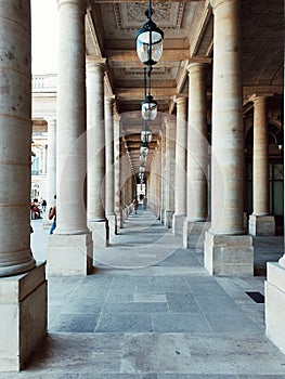 Palais royal, tourist attraction in Paris, France