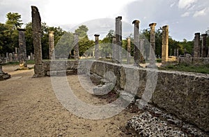 Palaistra at ancient Olympia, Greece
