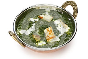 Palak paneer , spinach and cheese curry , indian f photo