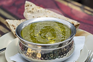 Palak paneer or spinach and cottage cheese curry is a healthy main course recipe in India. Popular Indian healthy food menu,