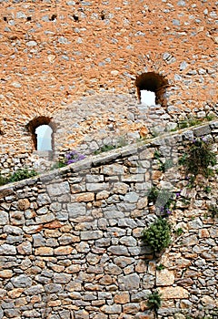 Palamidi Castle on a hill above Nafplio in Greece. Internal detail