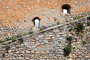 Palamidi Castle on a hill above Nafplio in Greece. Internal detail