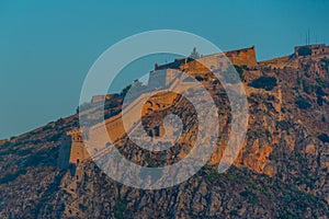 Palamidi fortress overlooking Greek town Nafplio