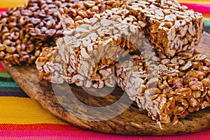 Palanqueta Traditional mexican candy with peanuts crunchy photo