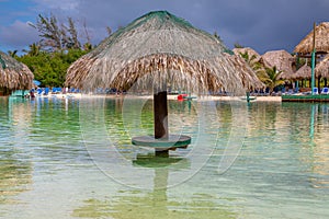 Palapa on the water by the beach