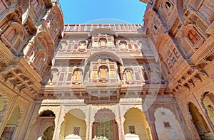 Palast of Sandstone Udaipur, Rajastan, India photo