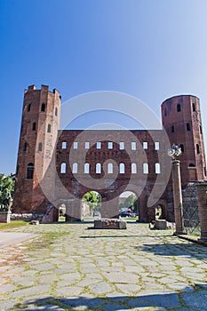 Palatine Gate in Turin, Italy