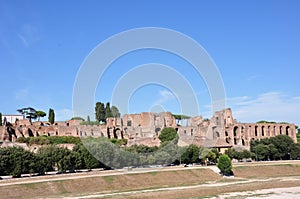 Palatine Hill Rome Italy seen from Circus Maximus