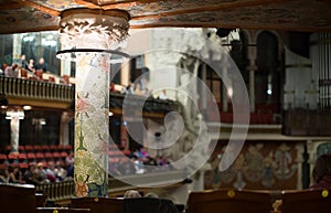 Palau de la Musica Catalana with audience. Barcelona photo