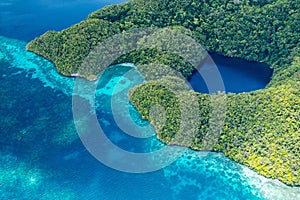 Palau islands from above