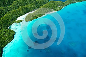 Palau islands from above